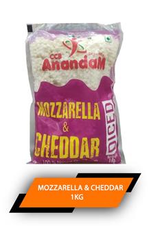 Anandam Diced Mozrella & Cheddar Cheese 1kg